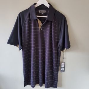 NWT Pebble Beach L Performance Wear Country Club Dry Luxe Tennis Prep Golf Polo